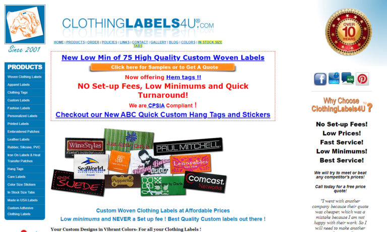 Clothing Labels 4U.com