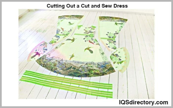 cutting out a cut and sew dress